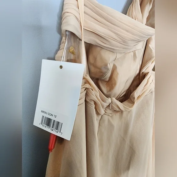 Mac Duggal FLOAT ONE SHOULDER OPEN BACK FLOWY GOWN size 12 (#39) - Picture 9 of 16